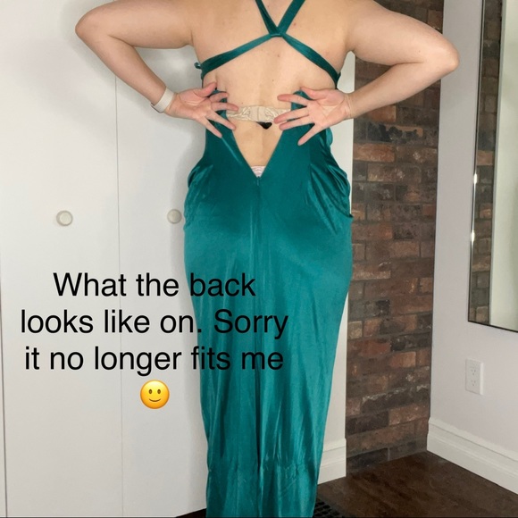 BCBGMaxAzria Teal Gown size XS - Picture 9 of 9